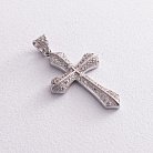 Срібний хрестик з фіанітами (родій) 131995 от ювелирного магазина Оникс