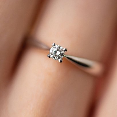 Помолвочное золотое кольцо с бриллиантом кб0271 №6