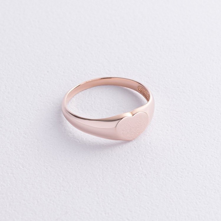 Кольцо "Сердечко" в красном золоте к08149 от ювелирного магазина Оникс