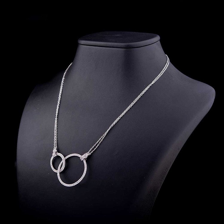 Серебряное колье с фианитами 18296 от ювелирного магазина Оникс - 3