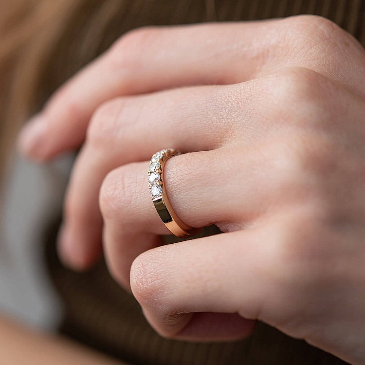 Кольцо в желтом золоте с бриллиантами кб0391ri от ювелирного магазина Оникс - 5