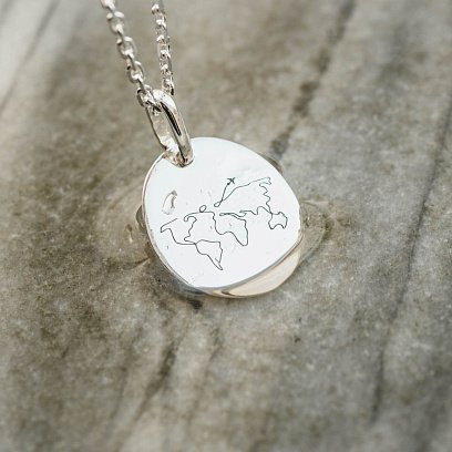 Серебряный кулон "Вокруг света" 133045вок №4