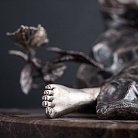 Серебряная фигура-фонтан ручной работы "Барышня с кувшином" сер00100 от ювелирного магазина Оникс - 5