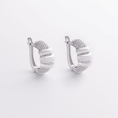 Сережки "Marie" у білому золоті с09420
