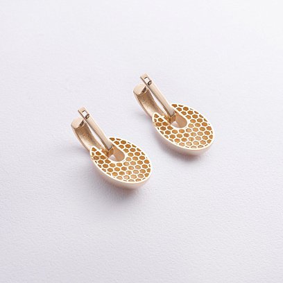 Сережки "Melaine" у жовтому золоті с09150 №7