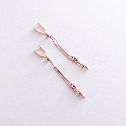 Золоті сережки з кульками с08222 №3