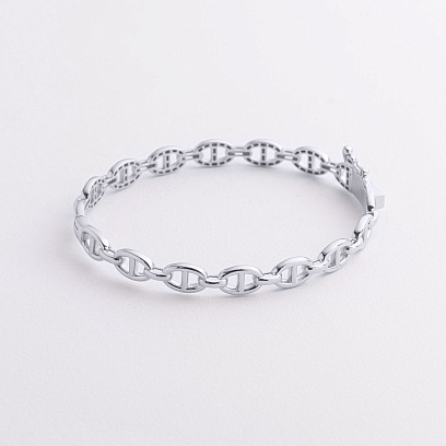 Жорсткий браслет "Helen" у білому золоті б05757 №2