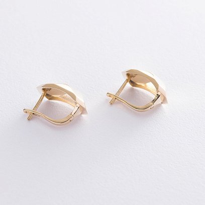 Сережки "Досконалість" в жовтому золоті с06789 №3