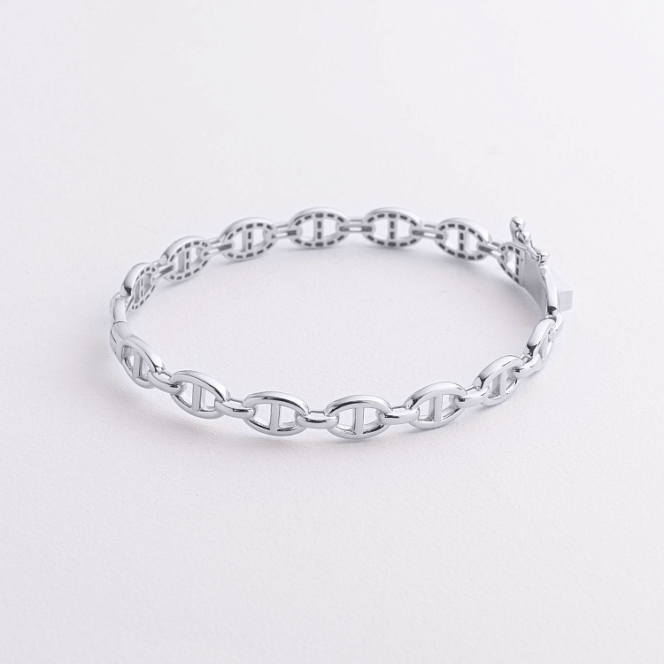 Жорсткий браслет "Helen" у білому золоті б05757 від ювелірного магазину Онікс - 2