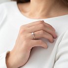 Помолвочное кольцо в белом золоте (куб. цирконий Swarovski) к06311 от ювелирного магазина Оникс - 1