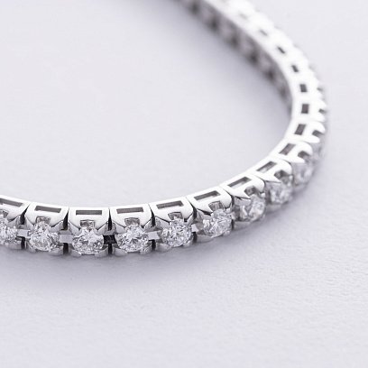 Браслет Теннис в белом золоте с белыми бриллиантами 518781501 №3