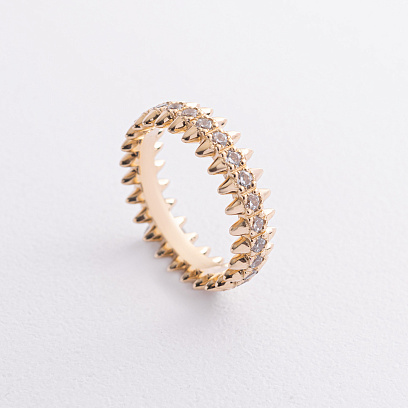 Кольцо "Teresa" в желтом золоте (фианиты) к08348