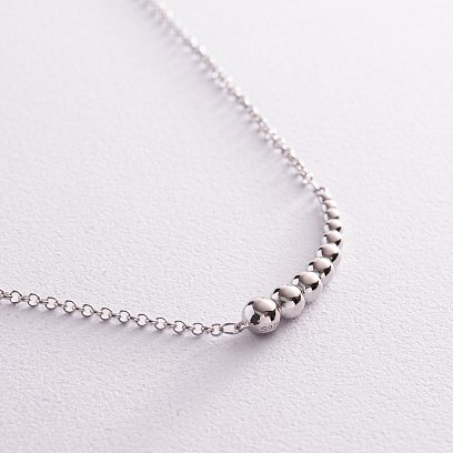 Серебряное колье "Шарики" 181249 №5