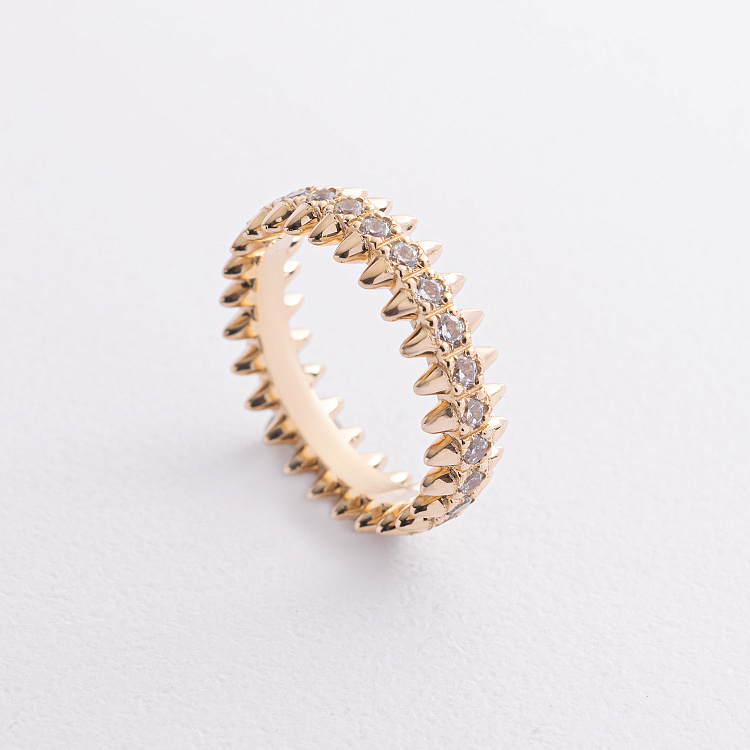 Кольцо "Teresa" в желтом золоте (фианиты) к08348 от ювелирного магазина Оникс