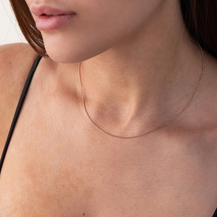 Золотая цепочка Шариковое плетение ц00145 от ювелирного магазина Оникс - 1