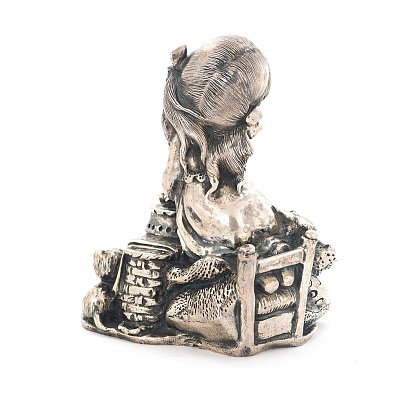 Срібна фігура ручної роботи "Маленька дівчинка" сер00056 №2