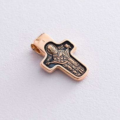 Золотой православный крест "Спас Нерукотворный" п02634 №2