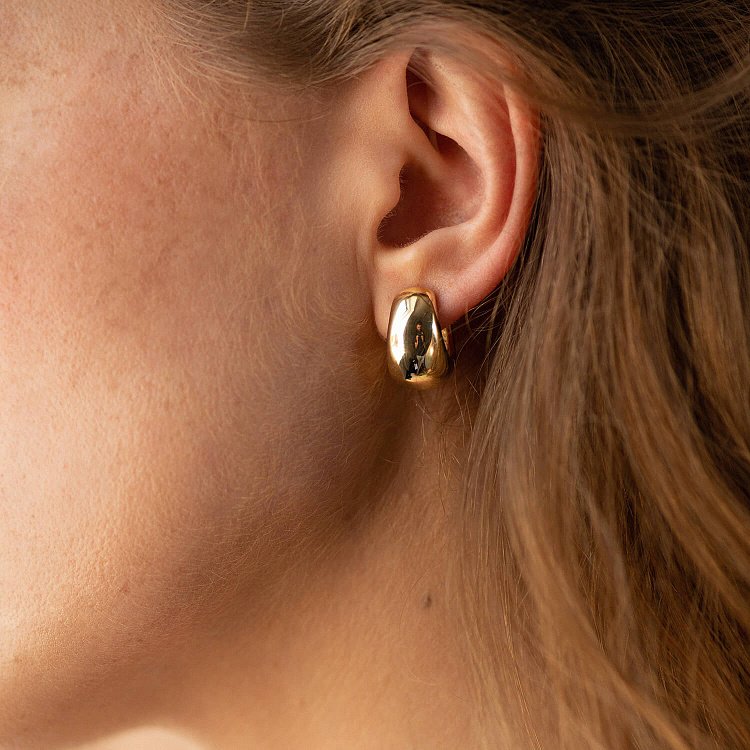 Серьги в желтом золоте "Грация" с06690 от ювелирного магазина Оникс - 12