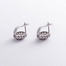 Срібні сережки з піропами і фіанітами GS-02-012-4110 от ювелирного магазина Оникс - 2