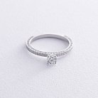 Помолвочное кольцо с бриллиантами (белое золото) 222171121 от ювелирного магазина Оникс - 4