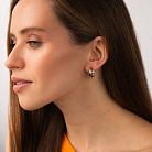 Золотые серьги "Змеи" с фианитами (красное золото) с09509 от ювелирного магазина Оникс - 1