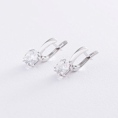 Золоті сережки з фіанітами с02901