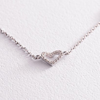 Золотий браслет "Сердечко" з діамантами бб0030z №3