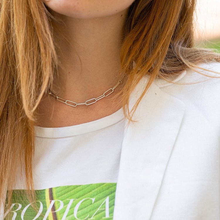 Срібне кольє "Ланцюжок" 181203 від ювелірного магазину Онікс - 1