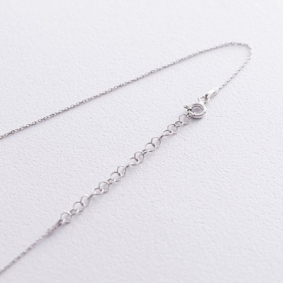 Серебряное колье с буквой С 18618ч №4