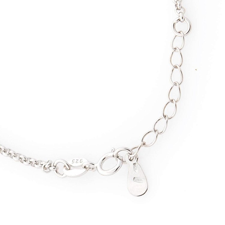 Серебряный браслет на ногу с фианитами 141239 от ювелирного магазина Оникс - 2