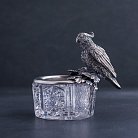 Серебряная пепельница ручной работы "Попугай" сер00075 от ювелирного магазина Оникс