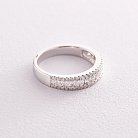 Кольцо в белом золоте с бриллианты кб0432nl от ювелирного магазина Оникс - 2