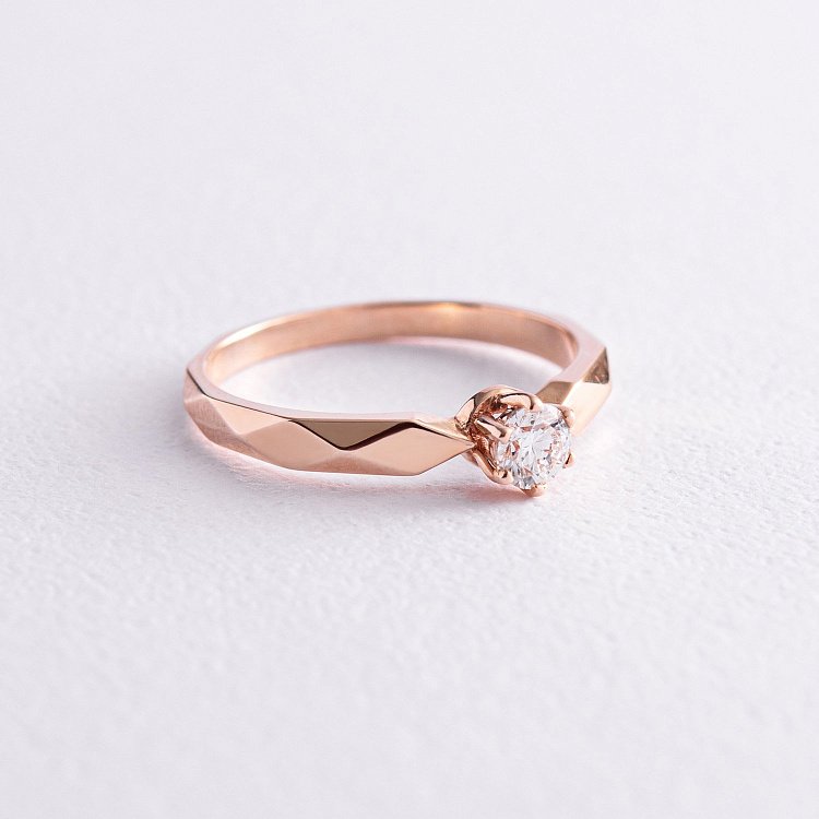 Помолвочное золотое кольцо с бриллиантом 219712421 от ювелирного магазина Оникс - 2
