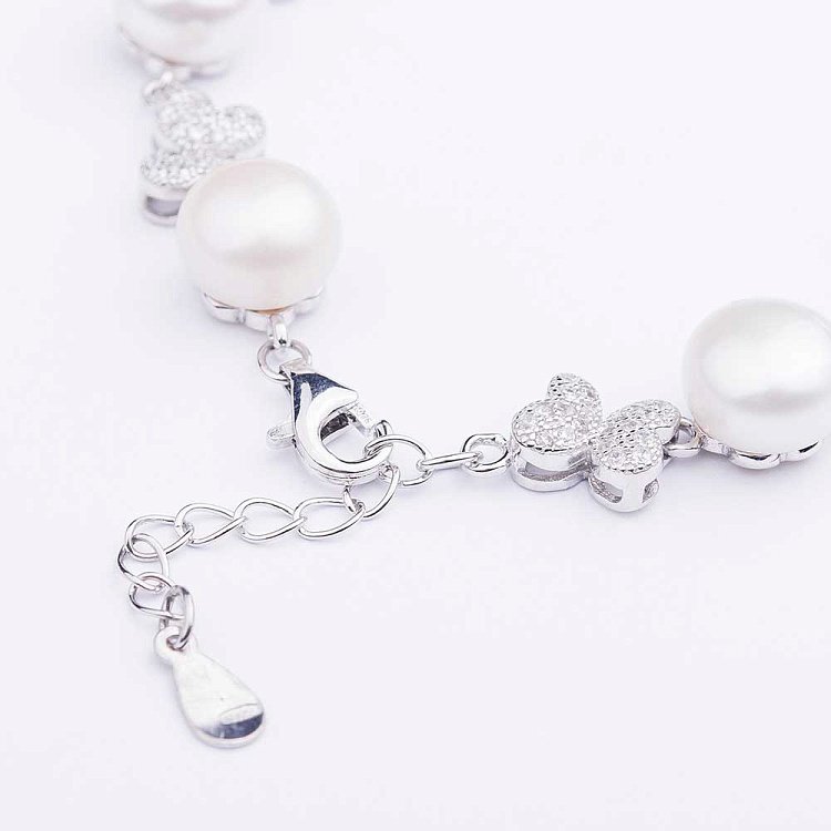 Срібний браслет з культ. прісн. перлами 141027 від ювелірного магазину Онікс - 3