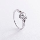 Золотое кольцо "Сердечко" с бриллиантами кб0484nl от ювелирного магазина Оникс