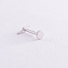 Одиночна сережка "Блискавка" в хрящ вушка (біле золото) с08221 от ювелирного магазина Оникс - 1