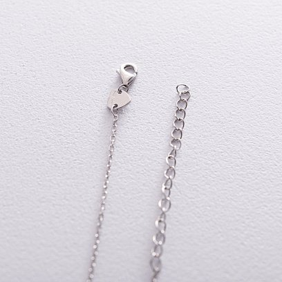 Серебряное колье "Спичка" (фианиты) 181098 №4