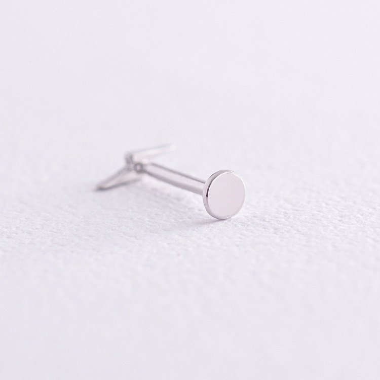 Одиночна сережка "Блискавка" в хрящ вушка (біле золото) с08221 - 1 Одиночна сережка "Блискавка" в хрящ вушка (біле золото) с08221 від ювелірного магазину Онікс - 1