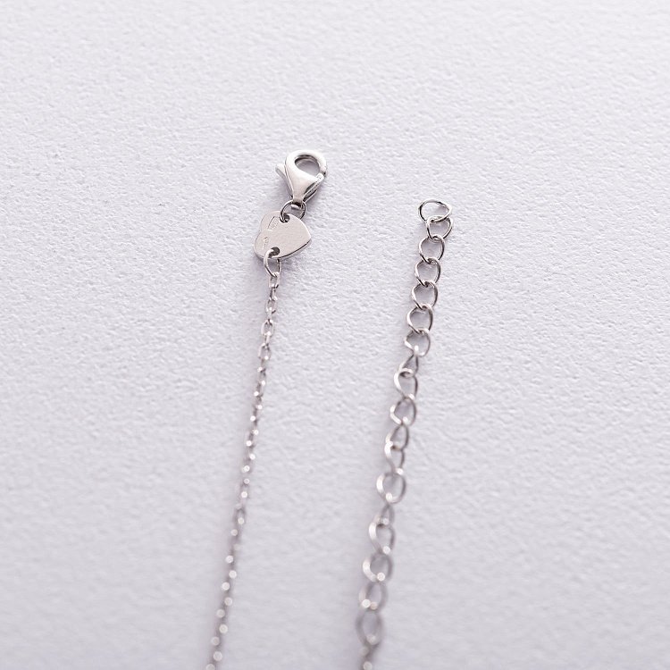 Серебряное колье "Спичка" (фианиты) 181098 от ювелирного магазина Оникс - 3