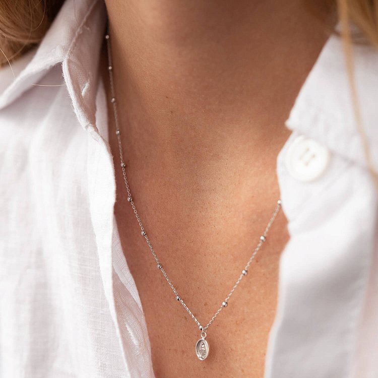 Колье "Розарий" в белом золоте кол02218 от ювелирного магазина Оникс - 1