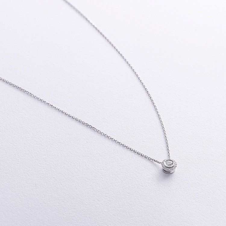 Колье с бриллиантами (белое золото) 739491121 от ювелирного магазина Оникс - 2