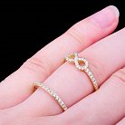 Золотое женское кольцо "Бесконечность" к03286 от ювелирного магазина Оникс - 3