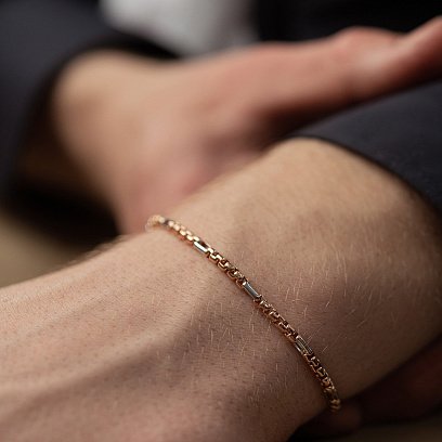 Чоловічий золотий браслет б05305 №2