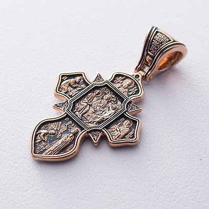 Золотой крест «Святая Троица. Господь Вседержитель. Прп. Сергий Радонежский» п02653 №2