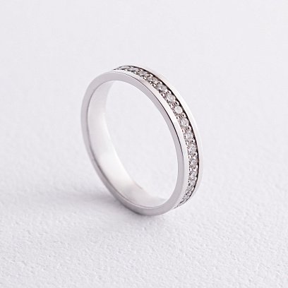 Кольцо в белом золоте с бриллиантами 214861121