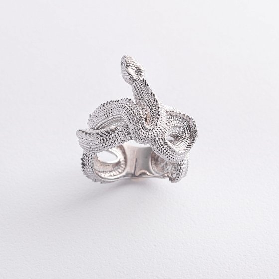 Серебряное кольцо "World snake" 1688род №3