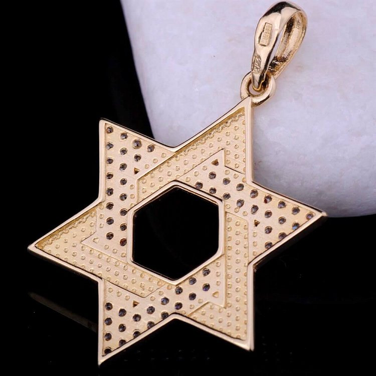 Підвіска "Зірка Давида" з фіанітами п01740 від ювелірного магазину Онікс - 4