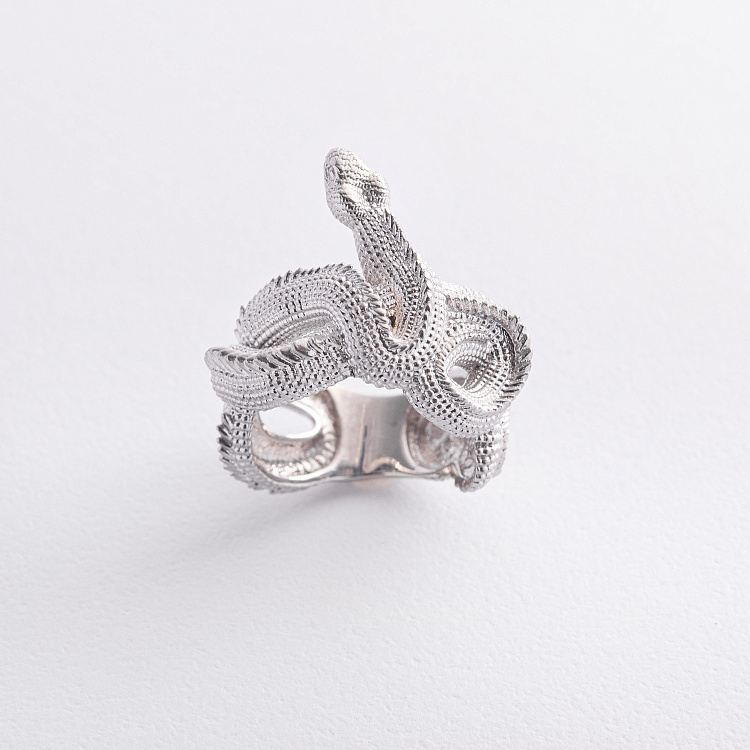 Серебряное кольцо "World snake" 1688род от ювелирного магазина Оникс - 2