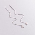 Срібні сережки - протяжки "Хрестики" 123100 от ювелирного магазина Оникс