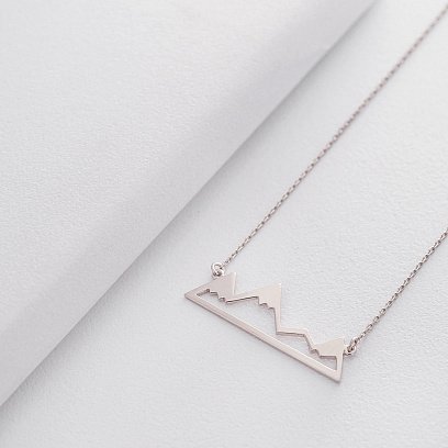 Серебряное колье "Горы" 18819 №3